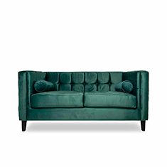 alterego sofa de 2 plazas terciopelo madison color verde