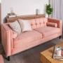 SOFÁ DE 2 PLAZAS TERCIOPELO MADISON - ROSA