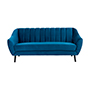 SOFÁ DE 3 PLAZAS TERCIOPELO DORIA - AZUL