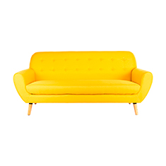 alterego sofa de 3 plazas selena color amarillo