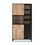 ALACENA MYLO COLOR MADERA Y NEGRO