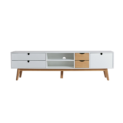 MUEBLE PARA TV MILA COLOR MADERA Y BLANCO