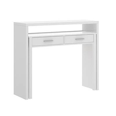 CONSOLA CONVERTIBLE EN ESCRITORIO SEVEN COLOR BLANCO