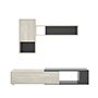 MUEBLE PARA TV OBI COLOR GRIS CLARO Y GRIS OBSCURO