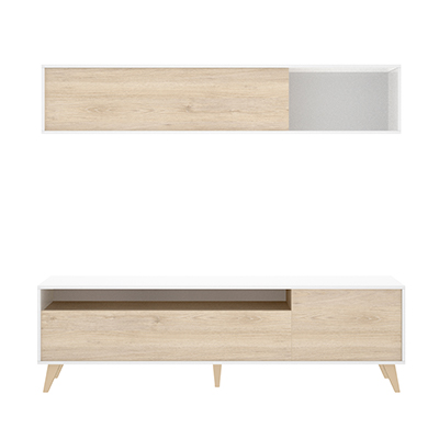 MUEBLE PARA TV BONN COLOR MADER AY BLANCO BRILLANTE