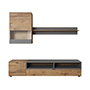 MUEBLE PARA TV PAT COLOR MADERA Y GRIS CLARO
