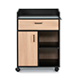 ALACENA MYLO COLOR MADERA Y NEGRO