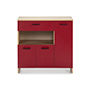 ALACENA JUNE COLOR MADERA Y ROJO