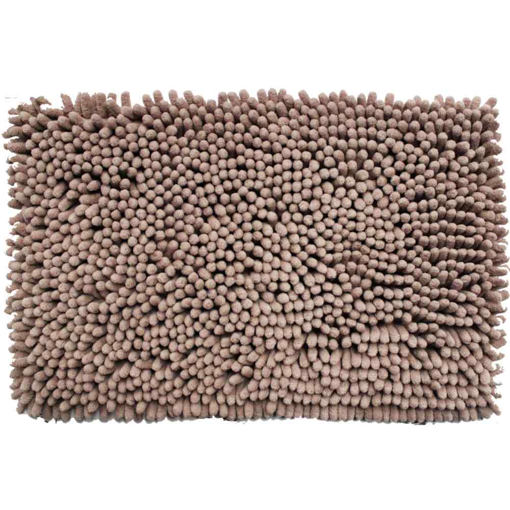 Tapete de baño shaggy coral camel 50x80 cm