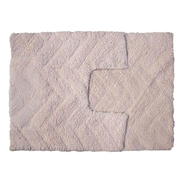 TAPETE DE BAÑO SET COTTON BEIGE 050X070 CM