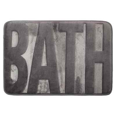 SET 2 TAPETES DE BAÑO MEMORY BATH GRIS OSCURO 40X60 CM