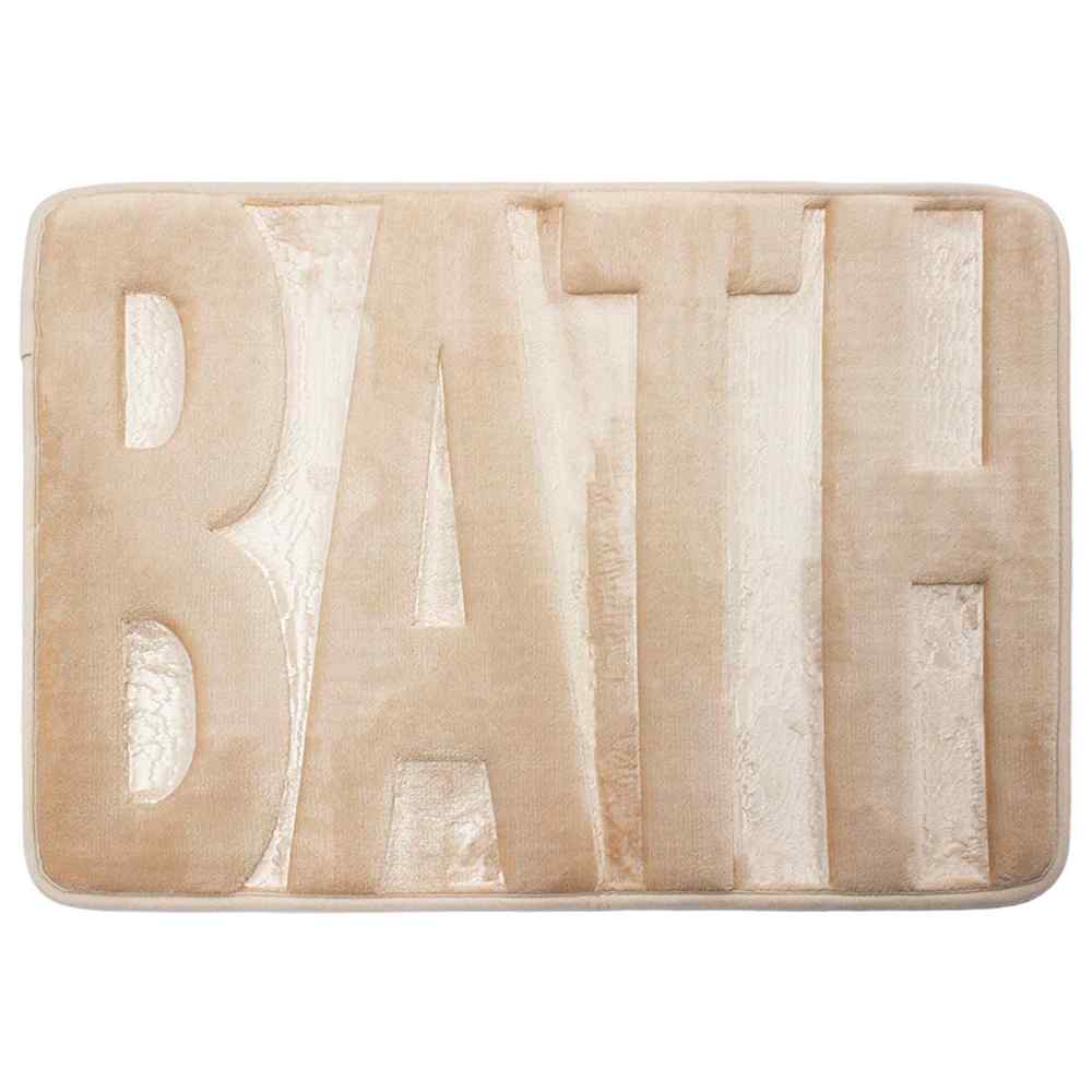 Set 2 tapetes de baño memory bath beige 40x60 cm