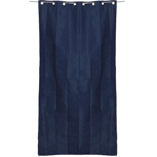 CORTINA DECORATIVA CON ARILLOS MARINO/PIZARRA EXTRA LARGA