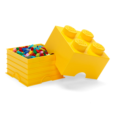 LEGO Brick - Caja de almacenamiento apilable con 4 perillas, color naranja  brillante, 5,7 litros : Juguetes y Juegos 