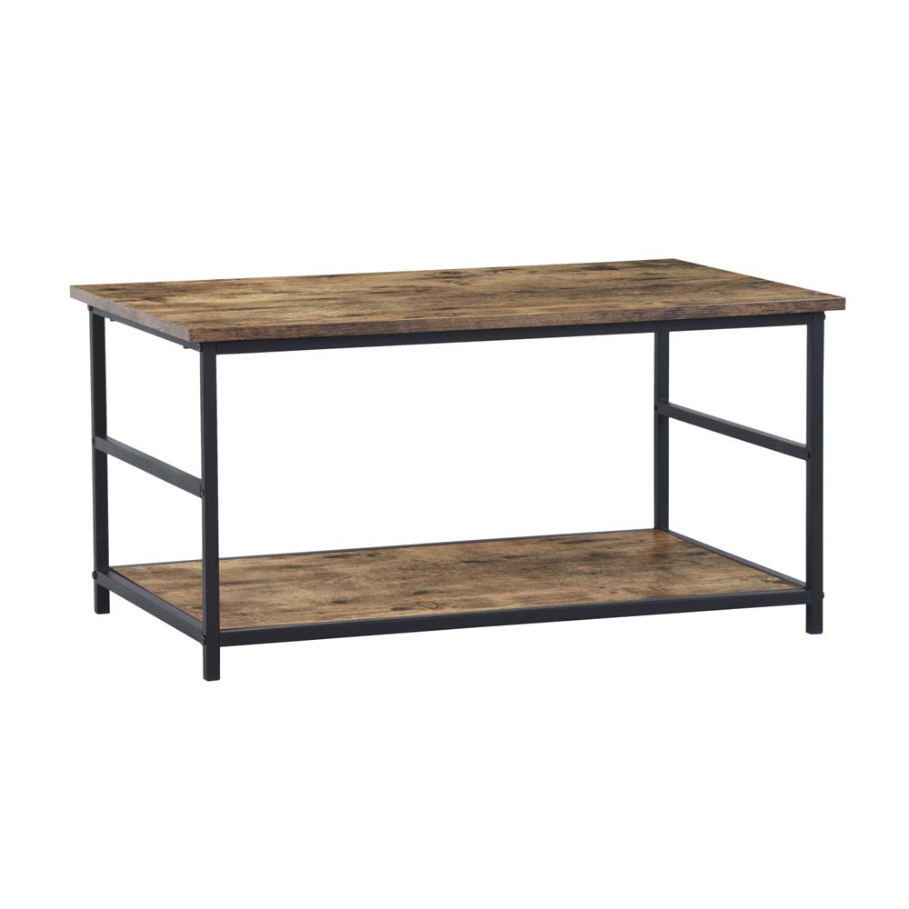 Mesa de centro de 2 niveles 80x50x40cm vintage