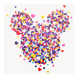 disney sticker minnie mouse corazón de confeti