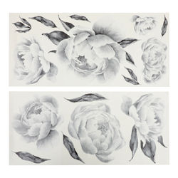 STICKER GRANDE PEONIAS NEGRAS RMK4413GM