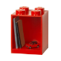 Estante para libros Lego Brick de 4 rojo 21x16x16 cm