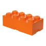 Bloque para almacenar Brick 8 LEGO naranja 12.50x12.50x18 cm