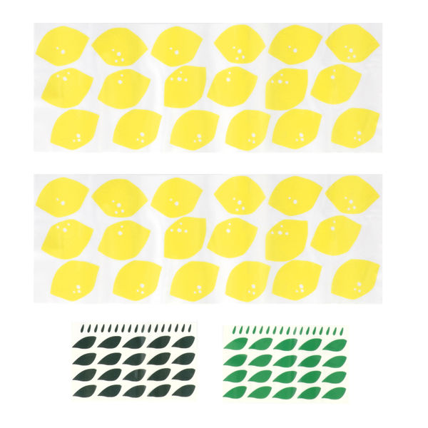 DECORACIÓN ADHESIVA DE PARED LIMONES BLANCO 60 x 20 CM 11 PIEZAS