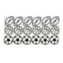 DECORACIÓN ADHESIVA DE PARED DEPORTES NEGRO 9.5 X 9.5 CM 18 PIEZAS