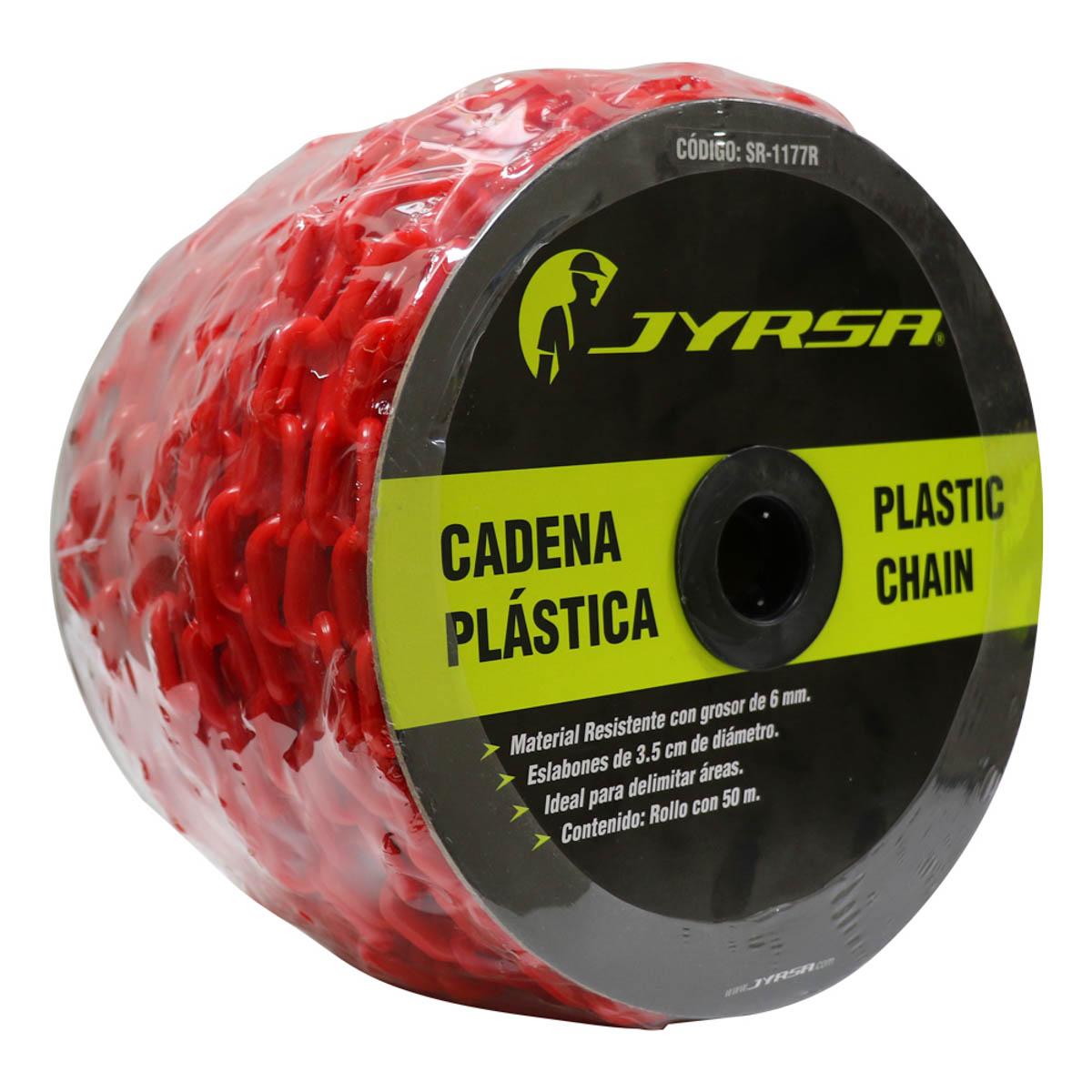 Cadena plástica color rojo