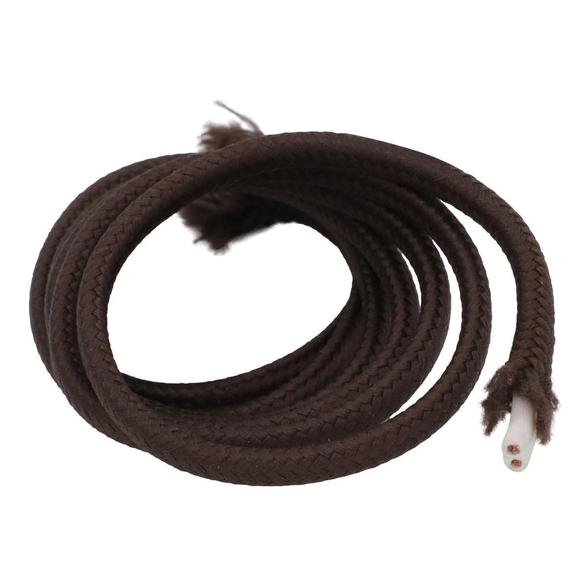 Cable textil calibre 18 chocolate