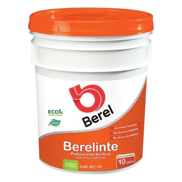 Pintura Berel Berelinte Vinil Acrílica Interior/Exterior 19L Base Tint Satinado