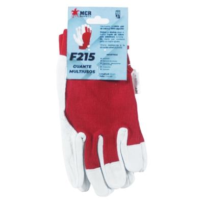 GUANTE ALMACENISTA ROJO CON PIEL