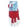 GUANTE ALMACENISTA ROJO CON PIEL