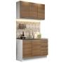 COCINA INTEGRAL MADESA GLAMY CON MESÓN DE ACERO CON 120 CM