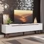 Mueble para Tv hasta 75 Pulgadas Madesa Reims 2 Puertas 1 Cajón - BLANCO