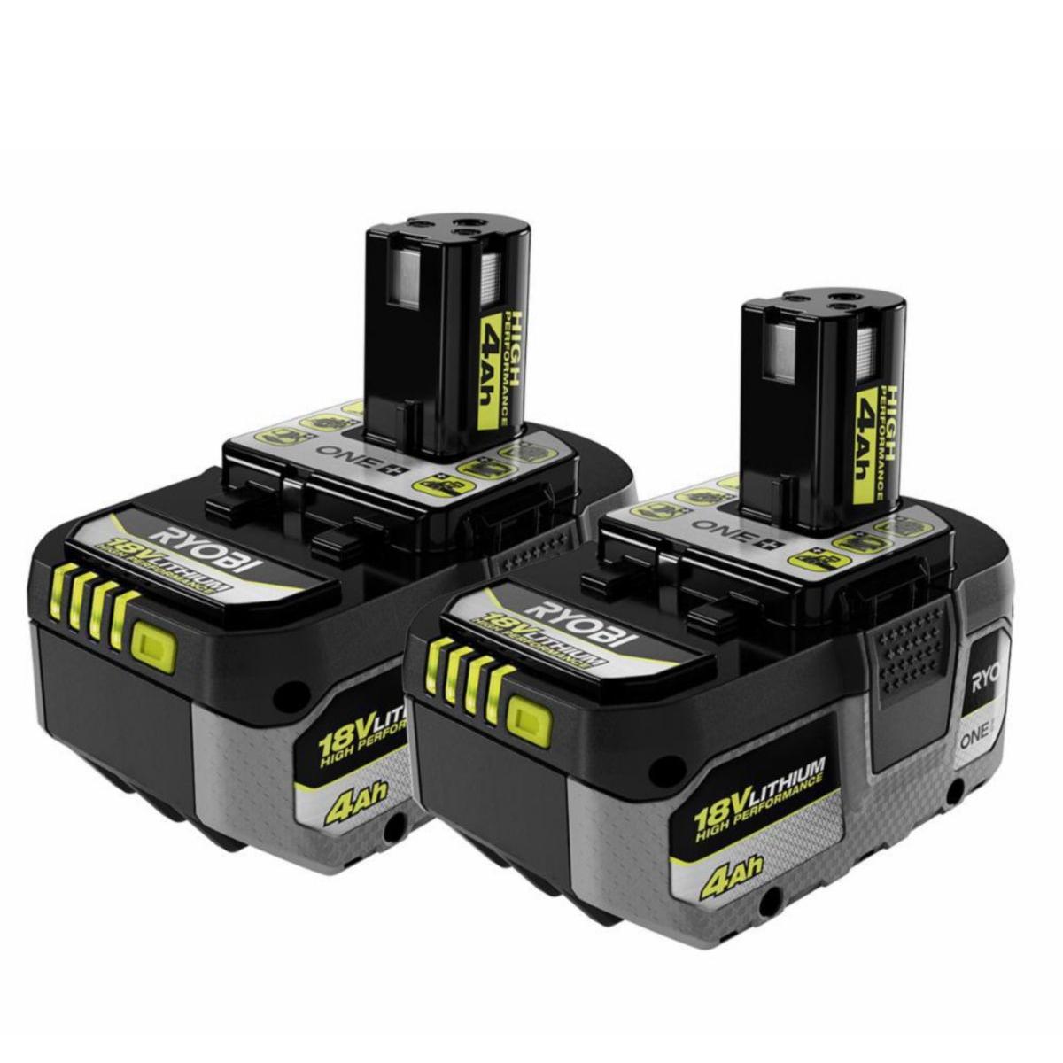 Ryobi one+ 18v baterias de ion de litio de 4 ah (2-pack)