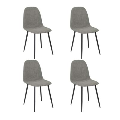 SET DE SILLAS DE METAL 47 X 53 X 86 CM GRIS 4 PIEZAS | The Home Depot México