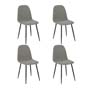 SET DE SILLAS DE METAL 47 X 53 X 86 CM GRIS 4 PIEZAS