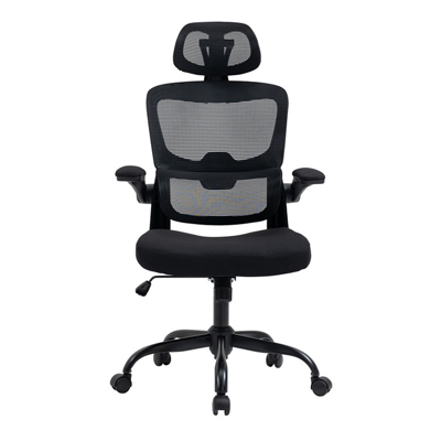 Paquete de 4 sillas de oficina, silla de escritorio, silla de computadora  con soporte lumbar, ergonómica, respaldo medio, malla, altura ajustable