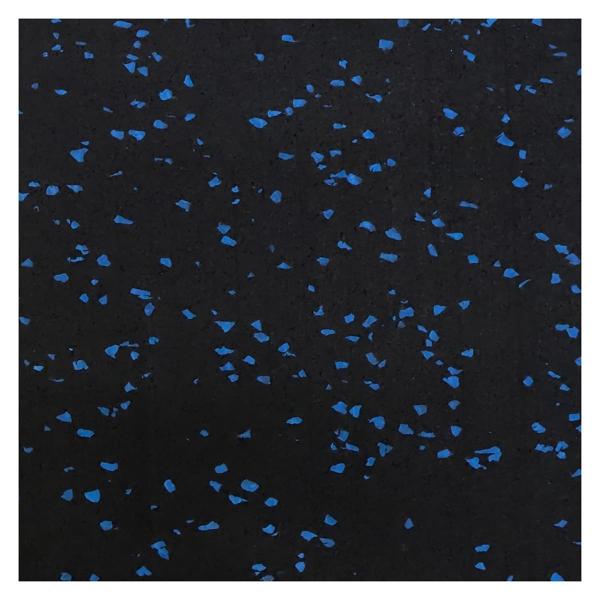 PISO GIMNASIO PROFESIONAL EN ROLLO HULE RECICLADO NEGRO/AZUL 6MM 1.22X7.6M