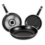 JUEGO DE SARTENES VASCONIA 3PZ DE ALUMINIO NEGRO