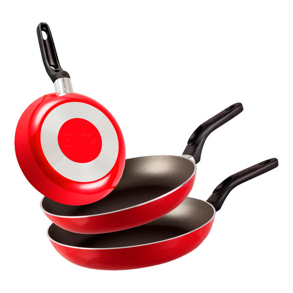 JUEGO DE SARTENES EKCO DE 3PZ DE ALUMINIO DE 3MM