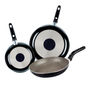 JUEGO DE SARTENES EKCO DE 3PZ CON DURAFLON OBSCURO