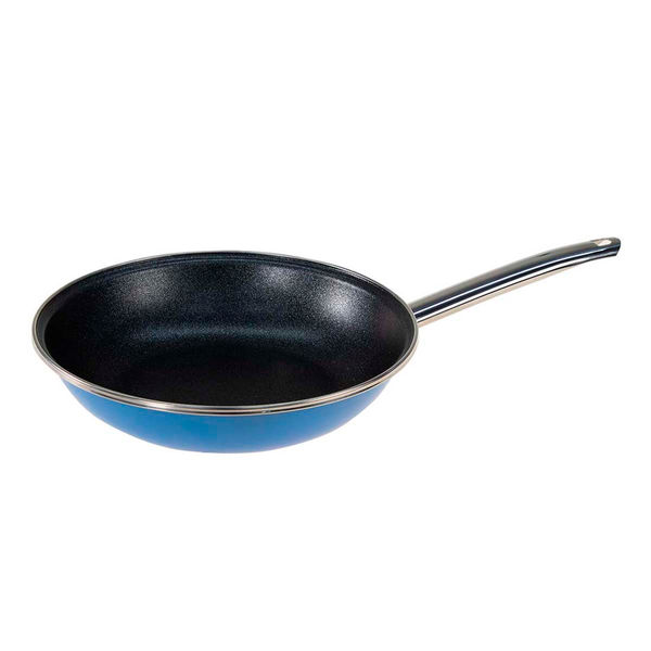 SARTÉN CON TAPA VITA 28CM ACERO VITRIFICADO AZUL