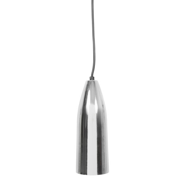 LAMPARA DECORATIVA COLGANTE MAXXI 8057 COLOR CROMADO DETALLES NEGROS ...