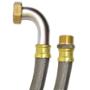 CONECTOR FLEXIBLE PARA HIDRONEUMÁTICO 90 X 5.3 CM PLATA COFLEX