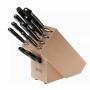BLOQUE MADERA 9 PZ, CUCHILLO Y TIJERA, WUSTHOF
