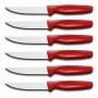 JUEGO 6 CUCHILLOS CARNE ROJO 10CM, ACERO, WUSTHOF