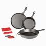 JUEGO 6 PZ SKILLET HIERRO PLANCHA SARTEN, LODGE