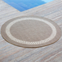 TAPETE GRIS CIRCULAR POLIPROPILENO DE 1.6 METROS