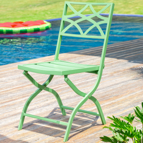 stylewell silla plegable verde estructura de acero