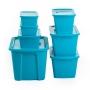 SET 7 CAJAS DE PLÁSTICO 1/73- 2/30- 1/15- 1/11- 2/6 LTS ECOLINE AZUL