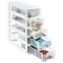 MINI ORGANIZADOR CON 5 CAJONES 31 X 6.6 X 18.5 CM BLANCO